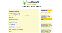 Desktop Screenshot of leanmachine.net.au