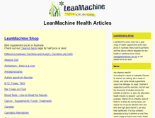 Tablet Screenshot of leanmachine.net.au